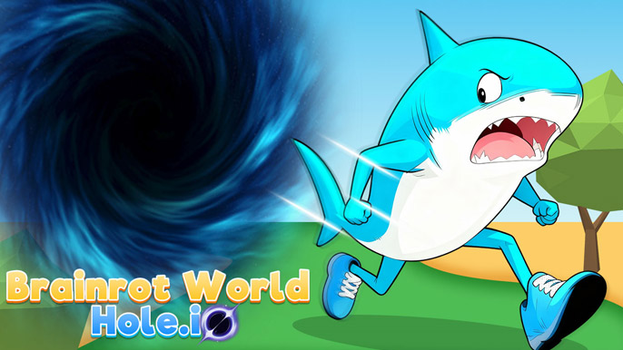 Play Brainrot World Hole.io game online