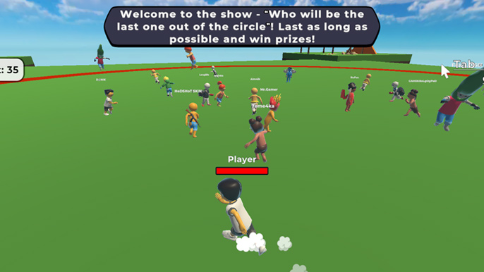 Last to Leave Circle Obby game