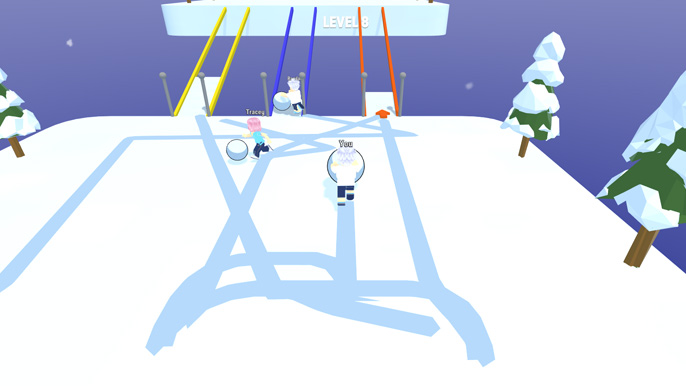 Snow Ball Racing Mutliplayer game